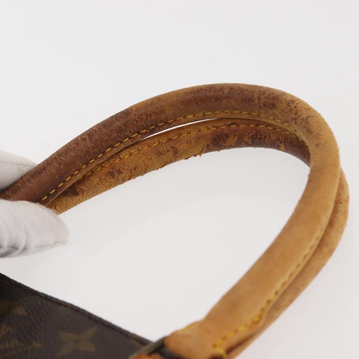 LOUIS VUITTON Monogram Sac Plat Hand Bag M51140 LV Auth 142925