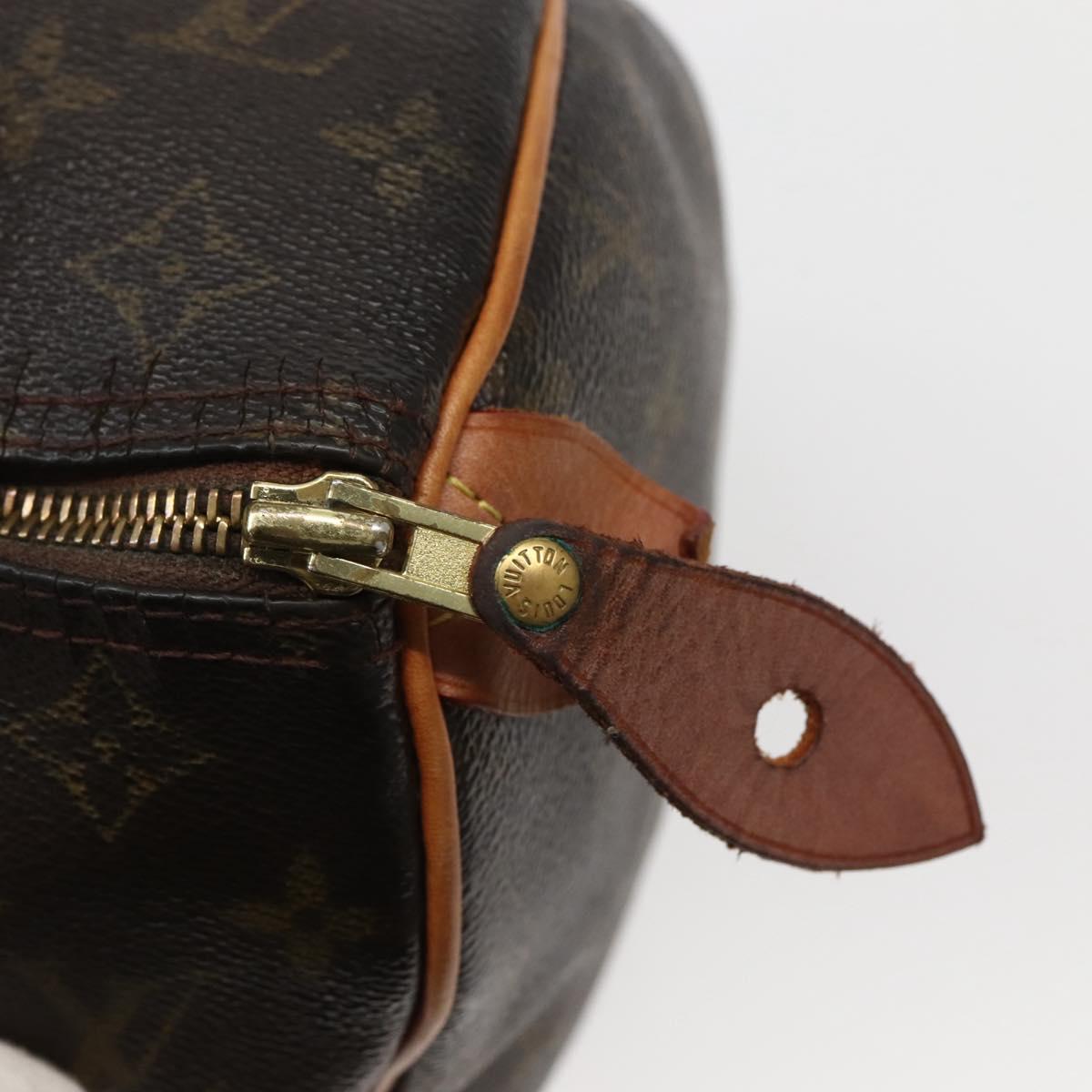 LOUIS VUITTON Monogram Speedy 30 Hand Bag M41526 LV Auth 142926