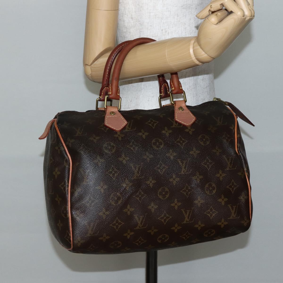 LOUIS VUITTON Monogram Speedy 30 Hand Bag M41526 LV Auth 142926