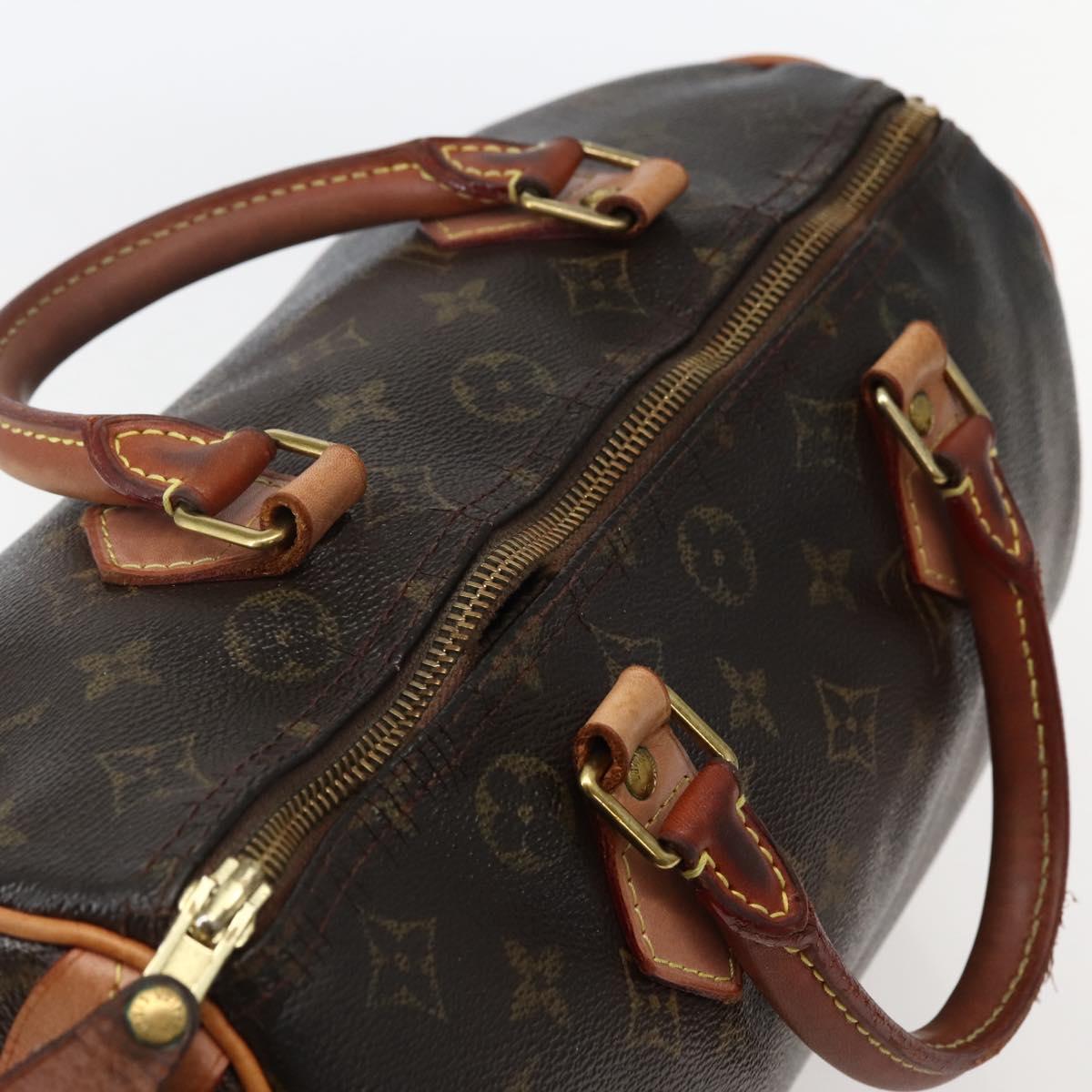 LOUIS VUITTON Monogram Speedy 30 Hand Bag M41526 LV Auth 142926