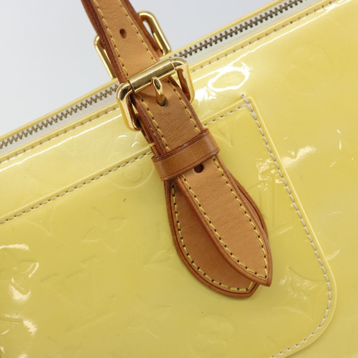 LOUIS VUITTON Monogram Vernis Rosewood Avenue Hand Bag Perle M93508 Auth 142934