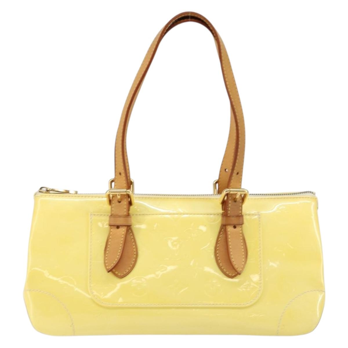 LOUIS VUITTON Monogram Vernis Rosewood Avenue Hand Bag Perle M93508 Auth 142934