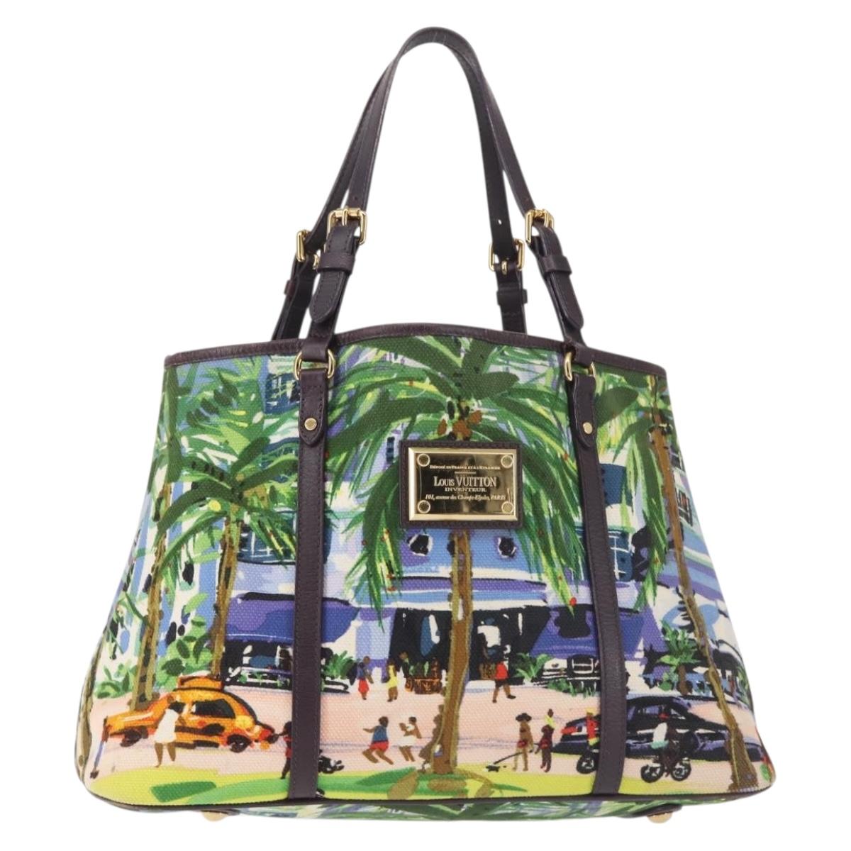 LOUIS VUITTON Eyeall Cabas PM Promenade Bag Canvas Purple M93771 LV Auth 142935