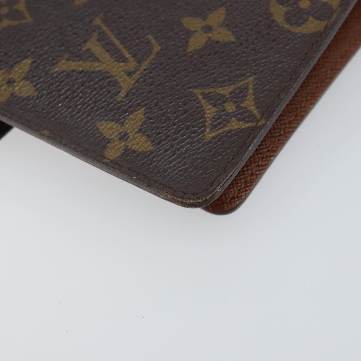 LOUIS VUITTON Monogram Agenda MM Day Planner Cover R20105 LV Auth 142944