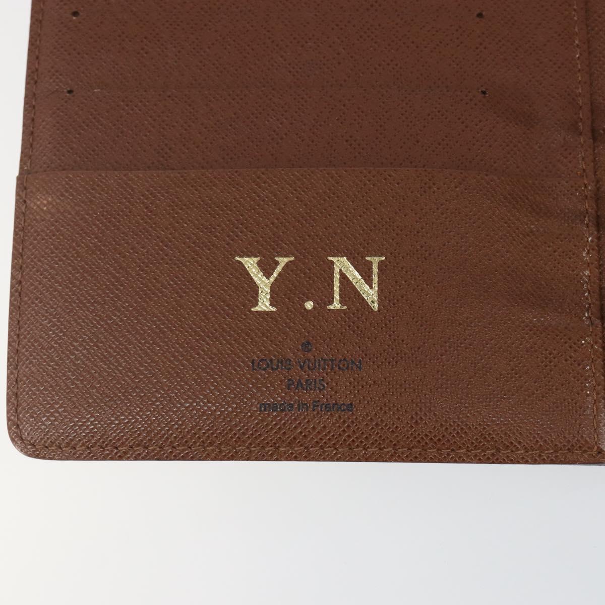 LOUIS VUITTON Monogram Agenda MM Day Planner Cover R20105 LV Auth 142944