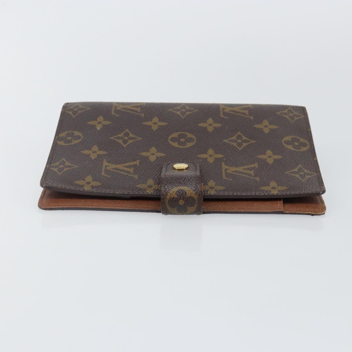 LOUIS VUITTON Monogram Agenda MM Day Planner Cover R20105 LV Auth 142944