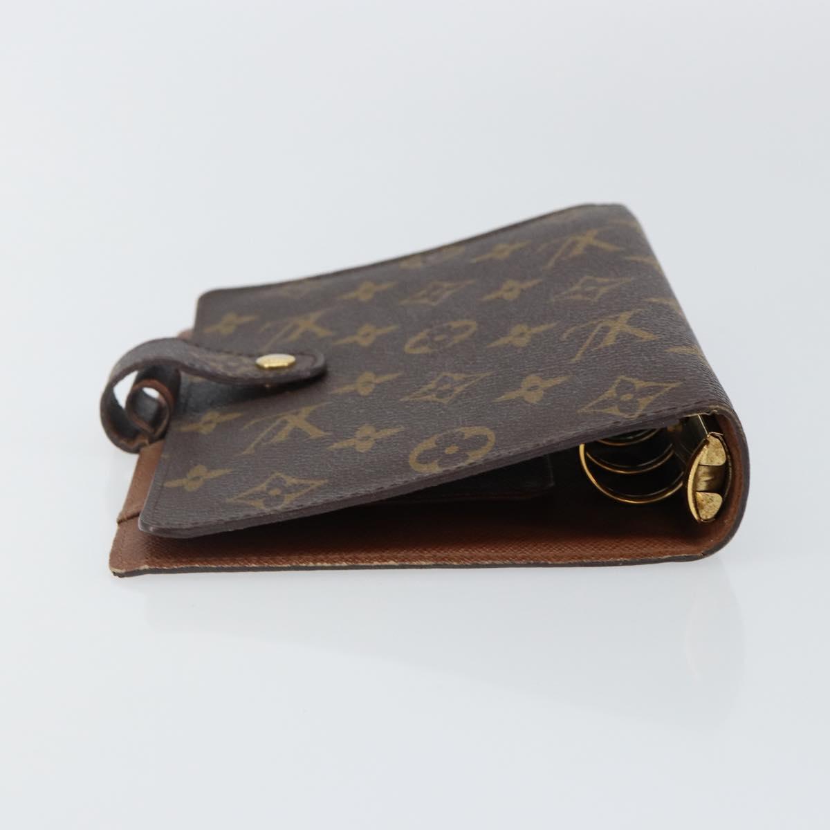 LOUIS VUITTON Monogram Agenda MM Day Planner Cover R20105 LV Auth 142944