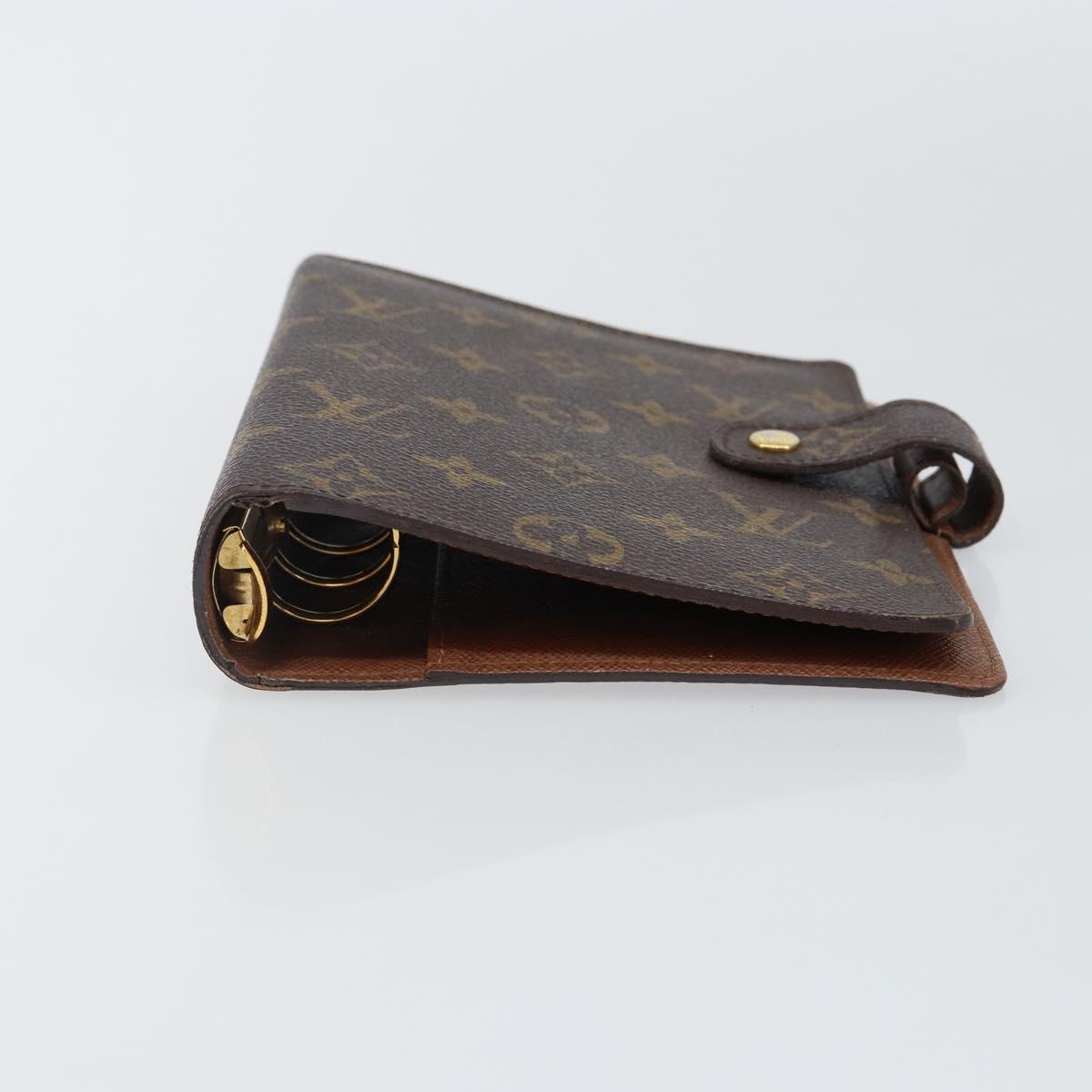 LOUIS VUITTON Monogram Agenda MM Day Planner Cover R20105 LV Auth 142944