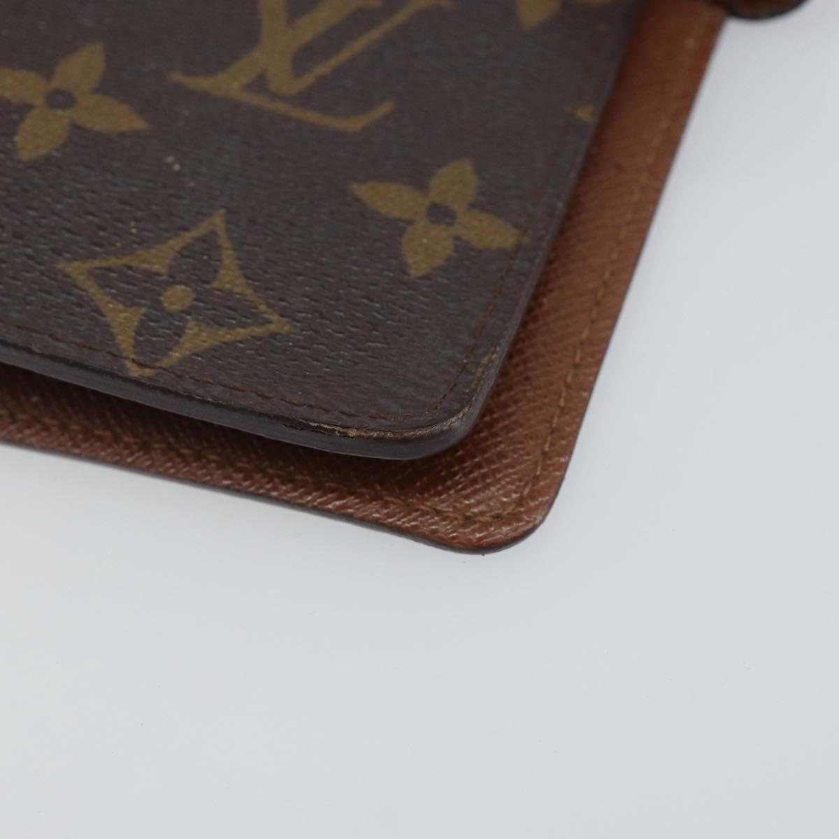 LOUIS VUITTON Monogram Agenda MM Day Planner Cover R20105 LV Auth 142944