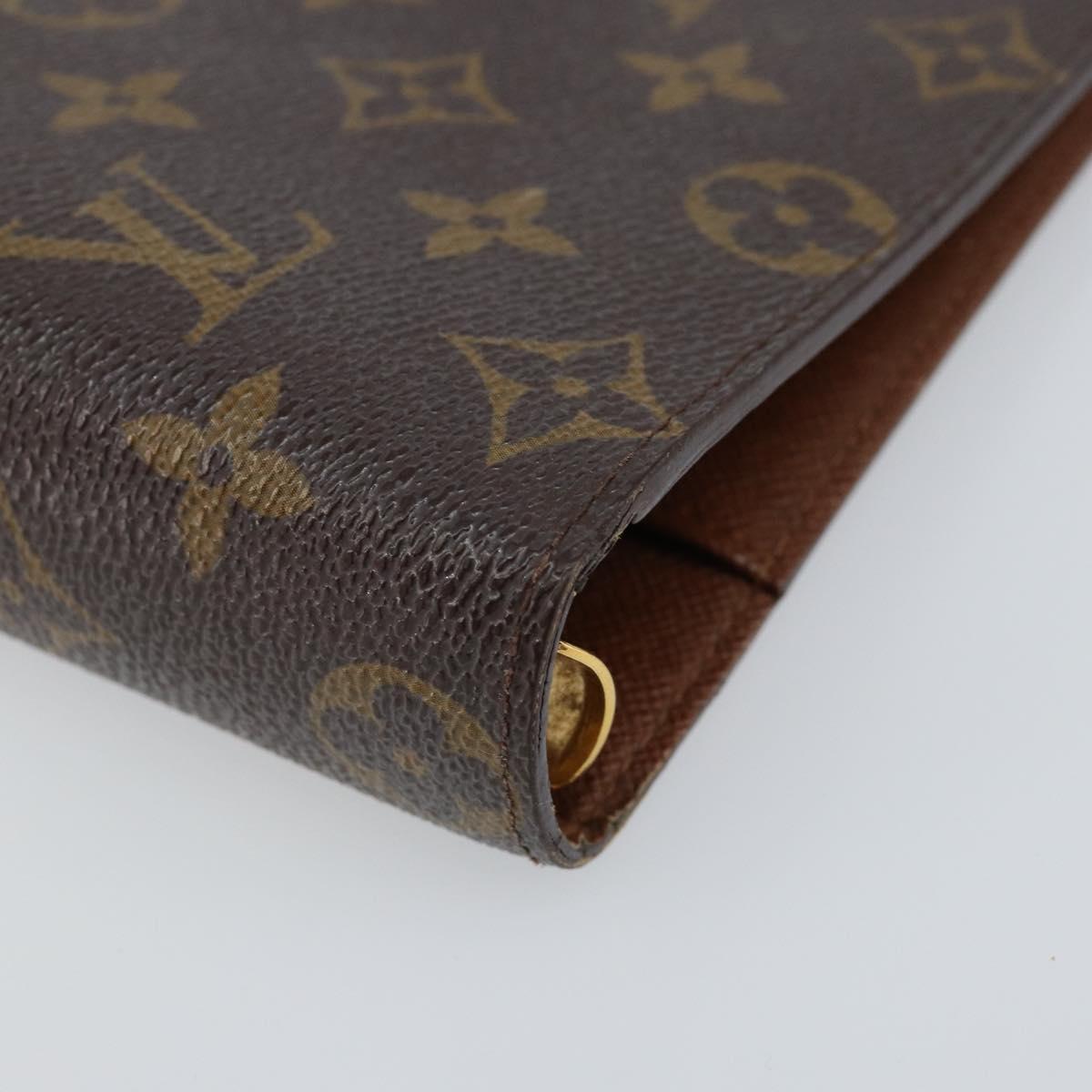 LOUIS VUITTON Monogram Agenda MM Day Planner Cover R20105 LV Auth 142944