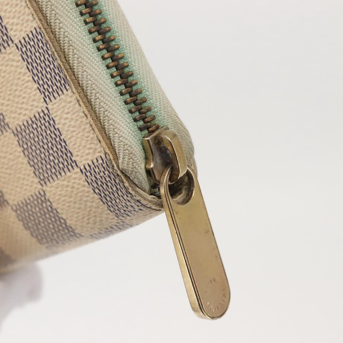 LOUIS VUITTON Damier Azur Zippy Organizer Long Wallet N60012 LV Auth 142945