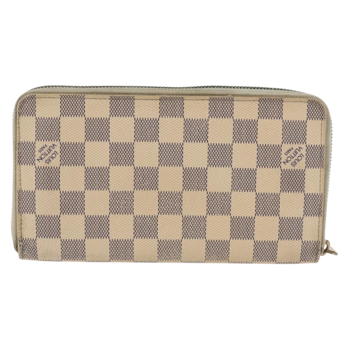 LOUIS VUITTON Damier Azur Zippy Organizer Long Wallet N60012 LV Auth 142945