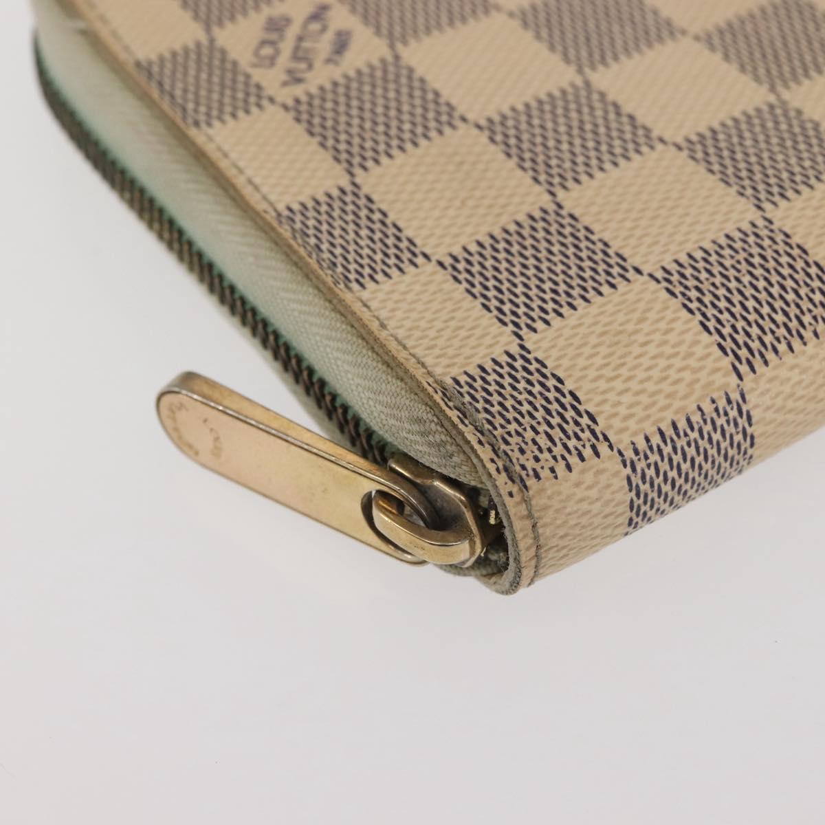 LOUIS VUITTON Damier Azur Zippy Organizer Long Wallet N60012 LV Auth 142945