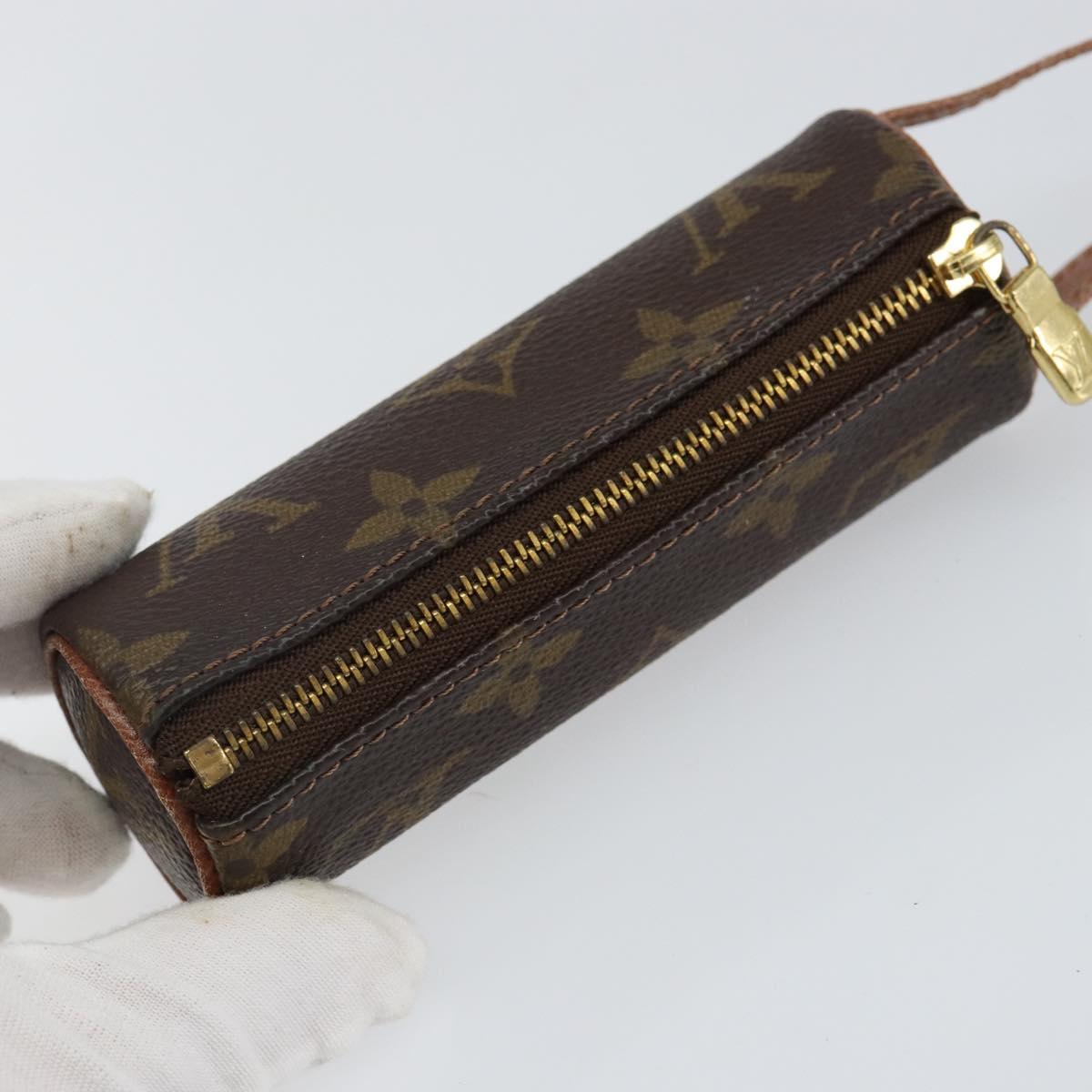 LOUIS VUITTON Monogram Etui 3 Ball de Golf Pouch M58249 LV Auth 142953