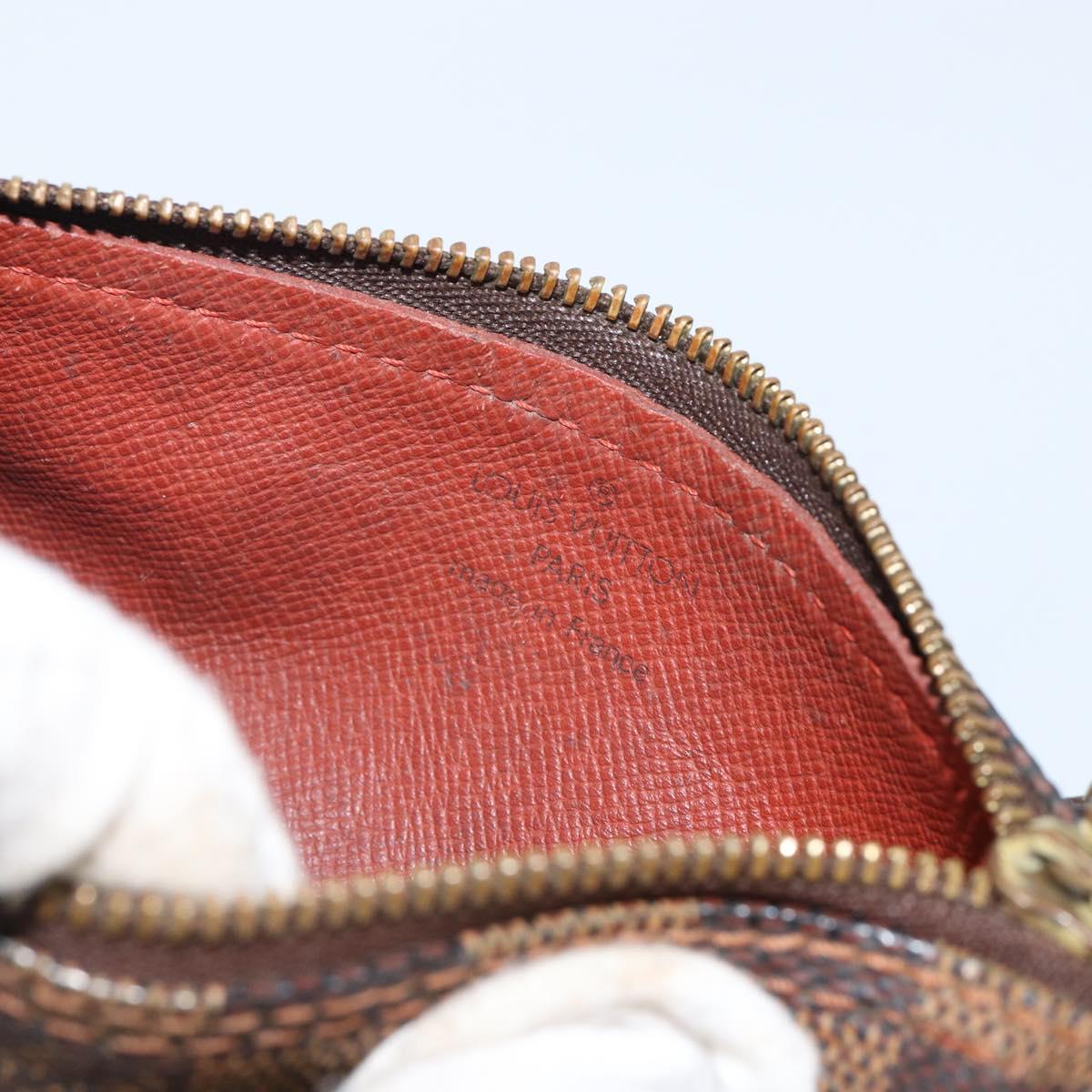 LOUIS VUITTON Damier Ebene Papillon Pouch LV Auth 142954