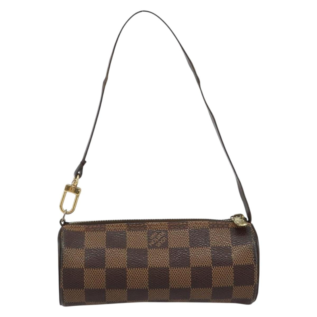 LOUIS VUITTON Damier Ebene Papillon Pouch LV Auth 142954