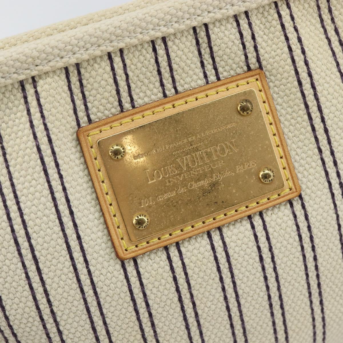 LOUIS VUITTON Antigua Pochette Platform PM Pouch Beige M40069 LV Auth 142957