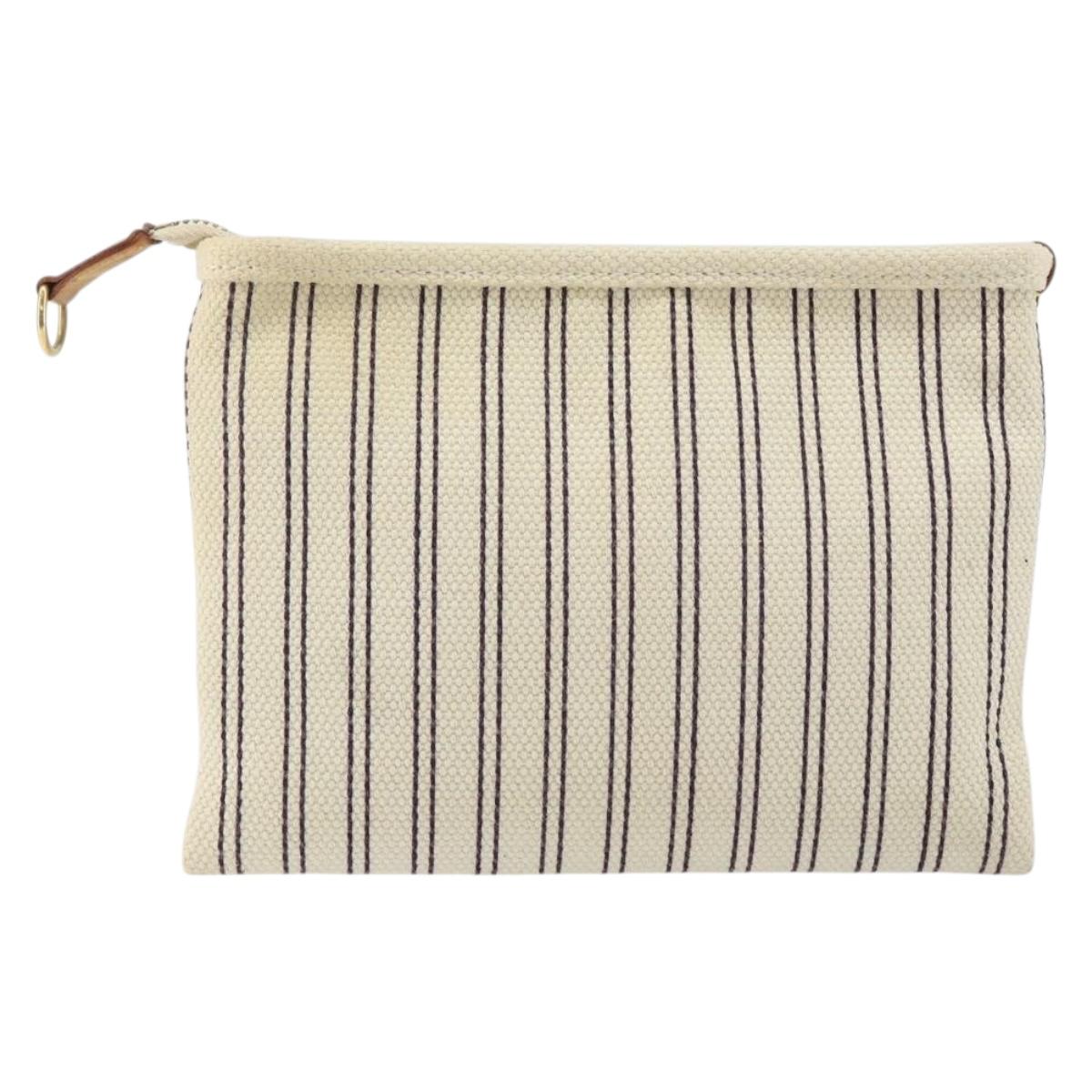 LOUIS VUITTON Antigua Pochette Platform PM Pouch Beige M40069 LV Auth 142957