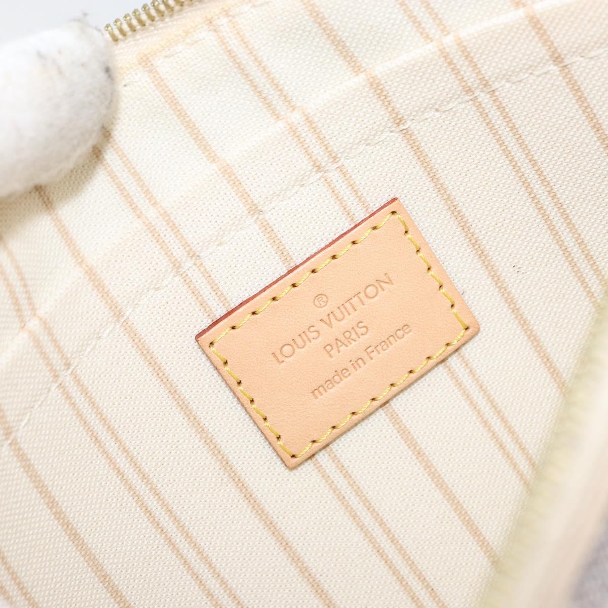 LOUIS VUITTON Damier Azur Neverfull MM Pouch Pouch LV Auth 142958