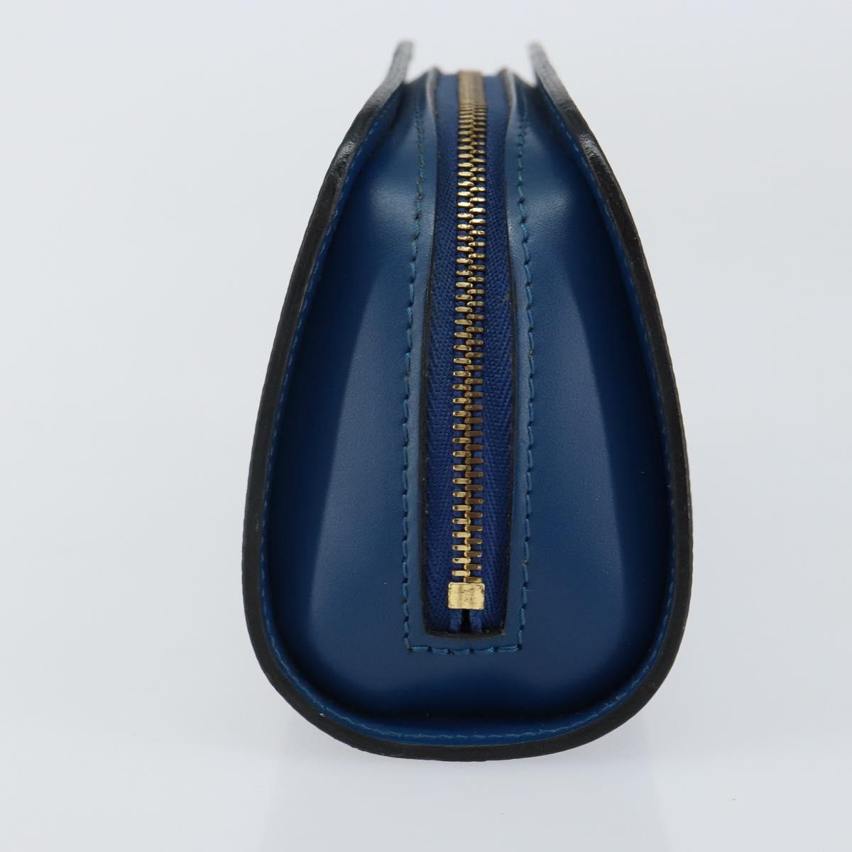 LOUIS VUITTON Epi Dauphine PM Pouch Blue M48445 LV Auth 142961
