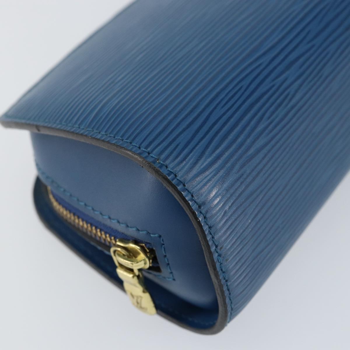 LOUIS VUITTON Epi Dauphine PM Pouch Blue M48445 LV Auth 142961