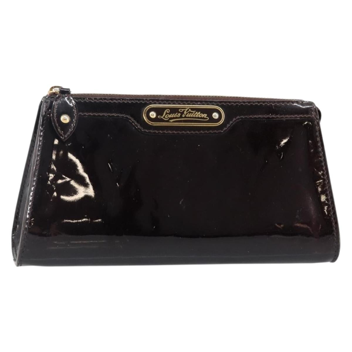 LOUIS VUITTON Monogram Vernis Trousse Cosmetics Amarante M93564 LV Auth 142963