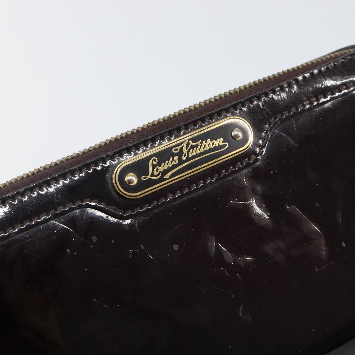 LOUIS VUITTON Monogram Vernis Trousse Cosmetics Amarante M93564 LV Auth 142963