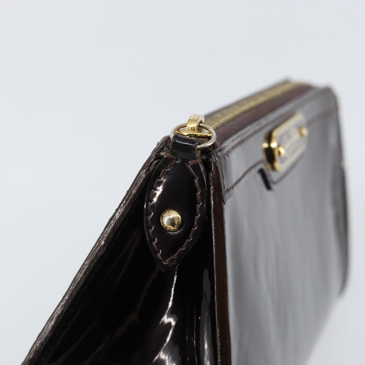 LOUIS VUITTON Monogram Vernis Trousse Cosmetics Amarante M93564 LV Auth 142963