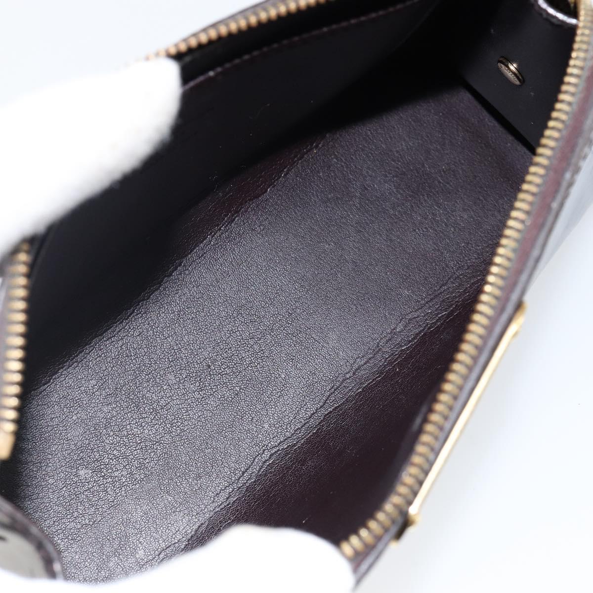 LOUIS VUITTON Monogram Vernis Trousse Cosmetics Amarante M93564 LV Auth 142963