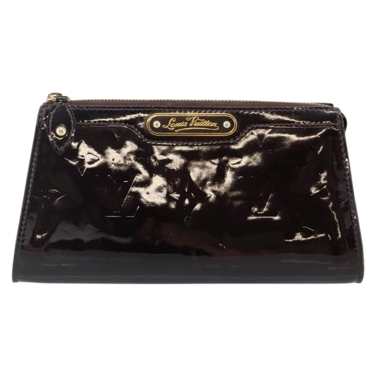 LOUIS VUITTON Monogram Vernis Trousse Cosmetics Amarante M93564 LV Auth 142963