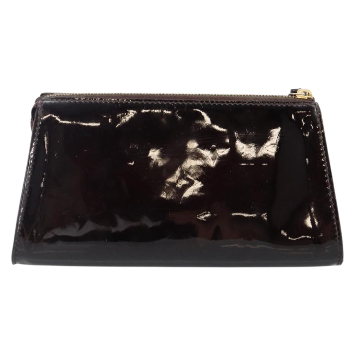 LOUIS VUITTON Monogram Vernis Trousse Cosmetics Amarante M93564 LV Auth 142963