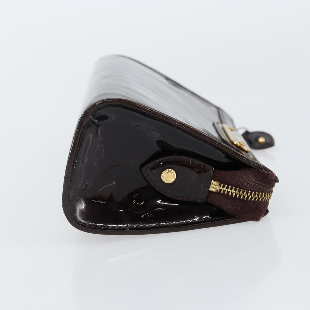 LOUIS VUITTON Monogram Vernis Trousse Cosmetics Amarante M93564 LV Auth 142963