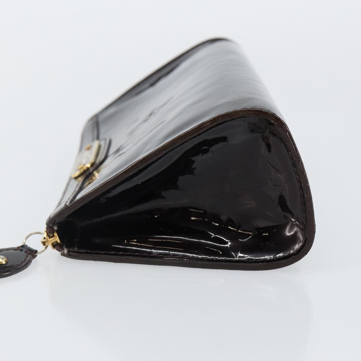 LOUIS VUITTON Monogram Vernis Trousse Cosmetics Amarante M93564 LV Auth 142963