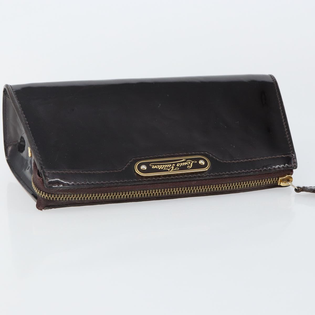 LOUIS VUITTON Monogram Vernis Trousse Cosmetics Amarante M93564 LV Auth 142963
