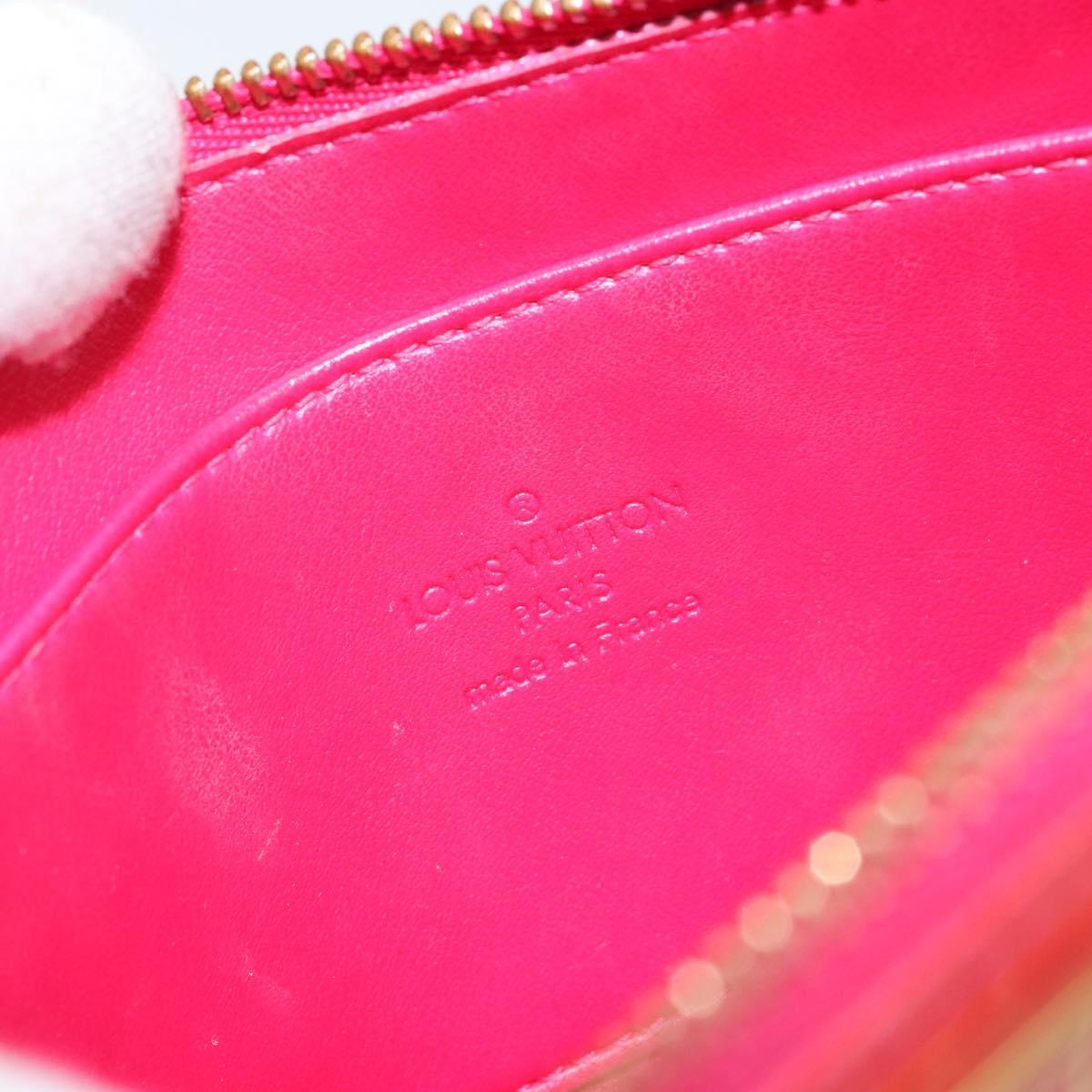 LOUIS VUITTON Monogram Vernis Trousse Cosmetic Pouch Rose Pop M93647 Auth 142964A