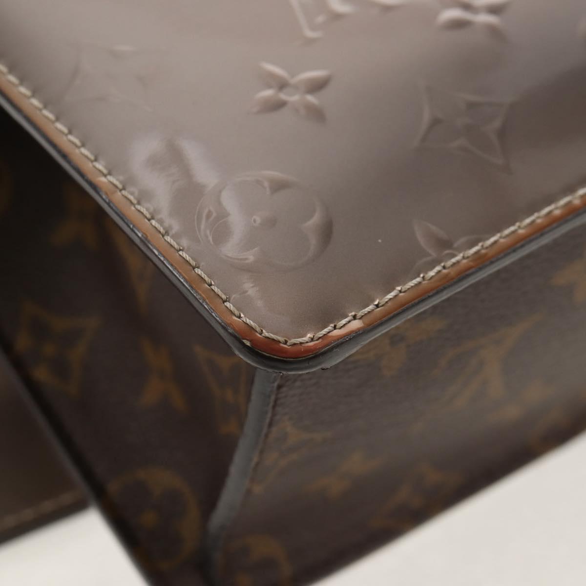 LOUIS VUITTON Monogram Vernis Spring Street PM Bag Silver M90567 LV Auth 142967V