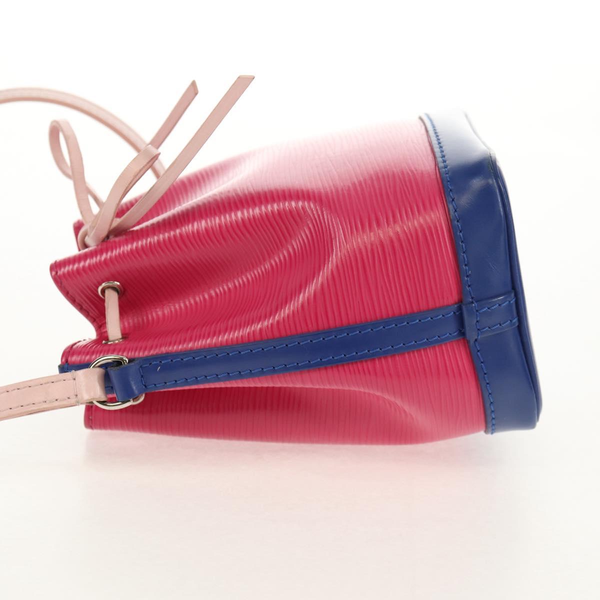 LOUIS VUITTON Epi Nano Noe Shoulder Bag Pink Blue Red M42502 LV Auth 142968V