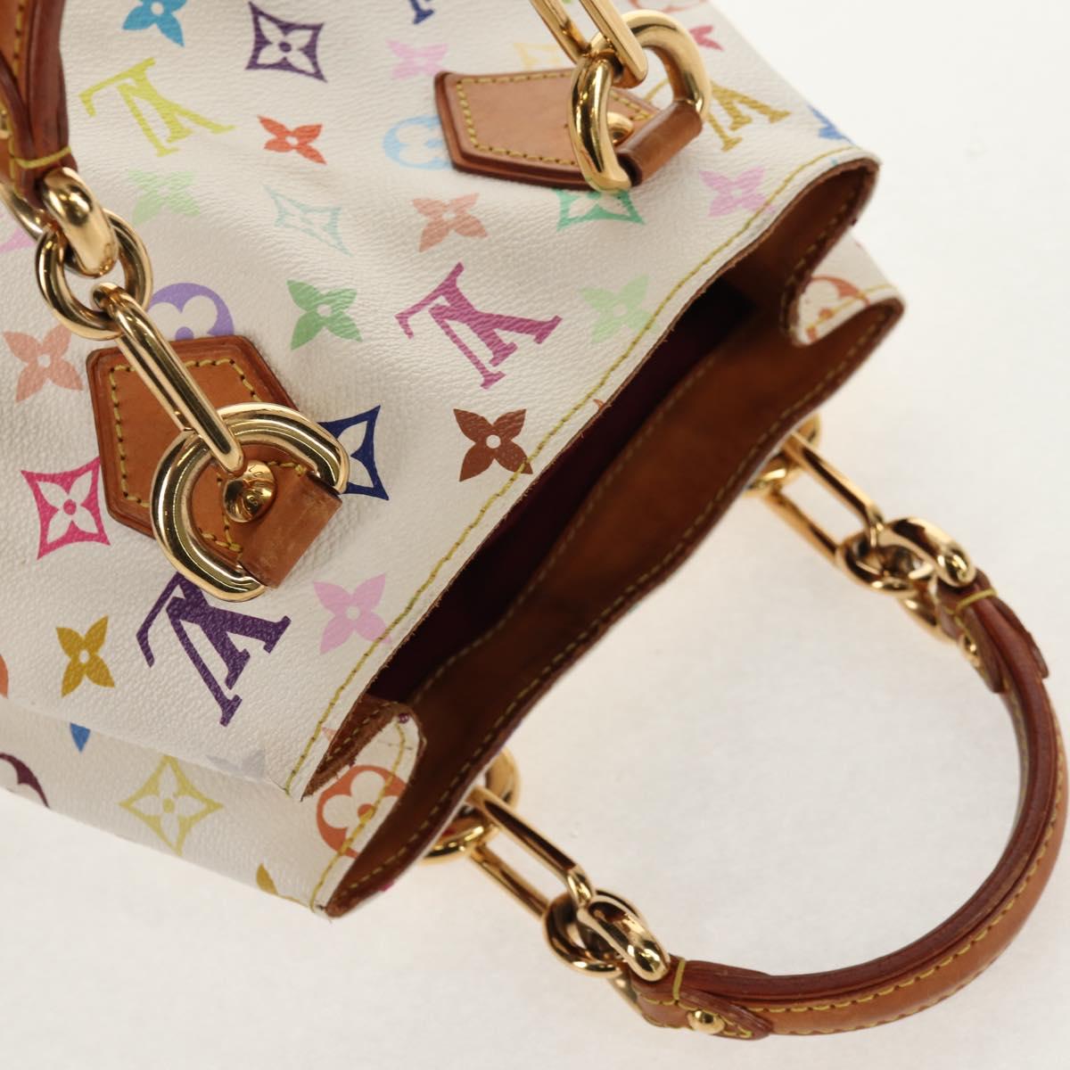 LOUIS VUITTON Monogram Multicolor Audra Hand Bag White M40047 LV Auth 142970