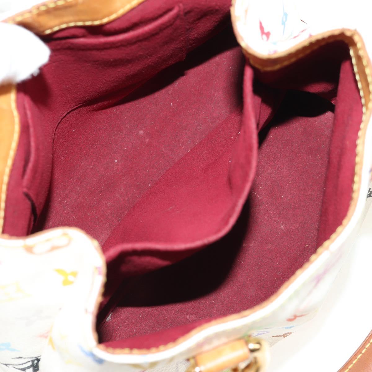 LOUIS VUITTON Monogram Multicolor Audra Hand Bag White M40047 LV Auth 142970