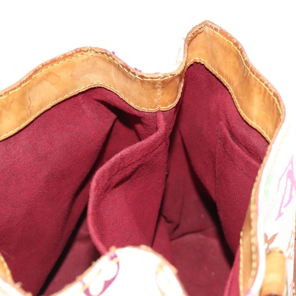 LOUIS VUITTON Monogram Multicolor Audra Hand Bag White M40047 LV Auth 142970