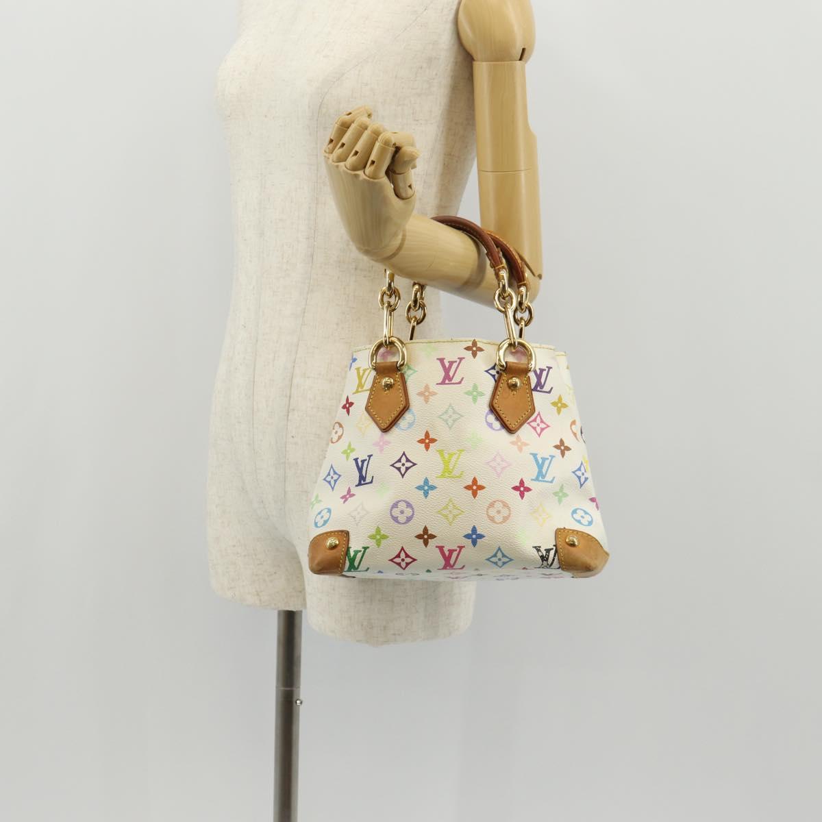 LOUIS VUITTON Monogram Multicolor Audra Hand Bag White M40047 LV Auth 142970