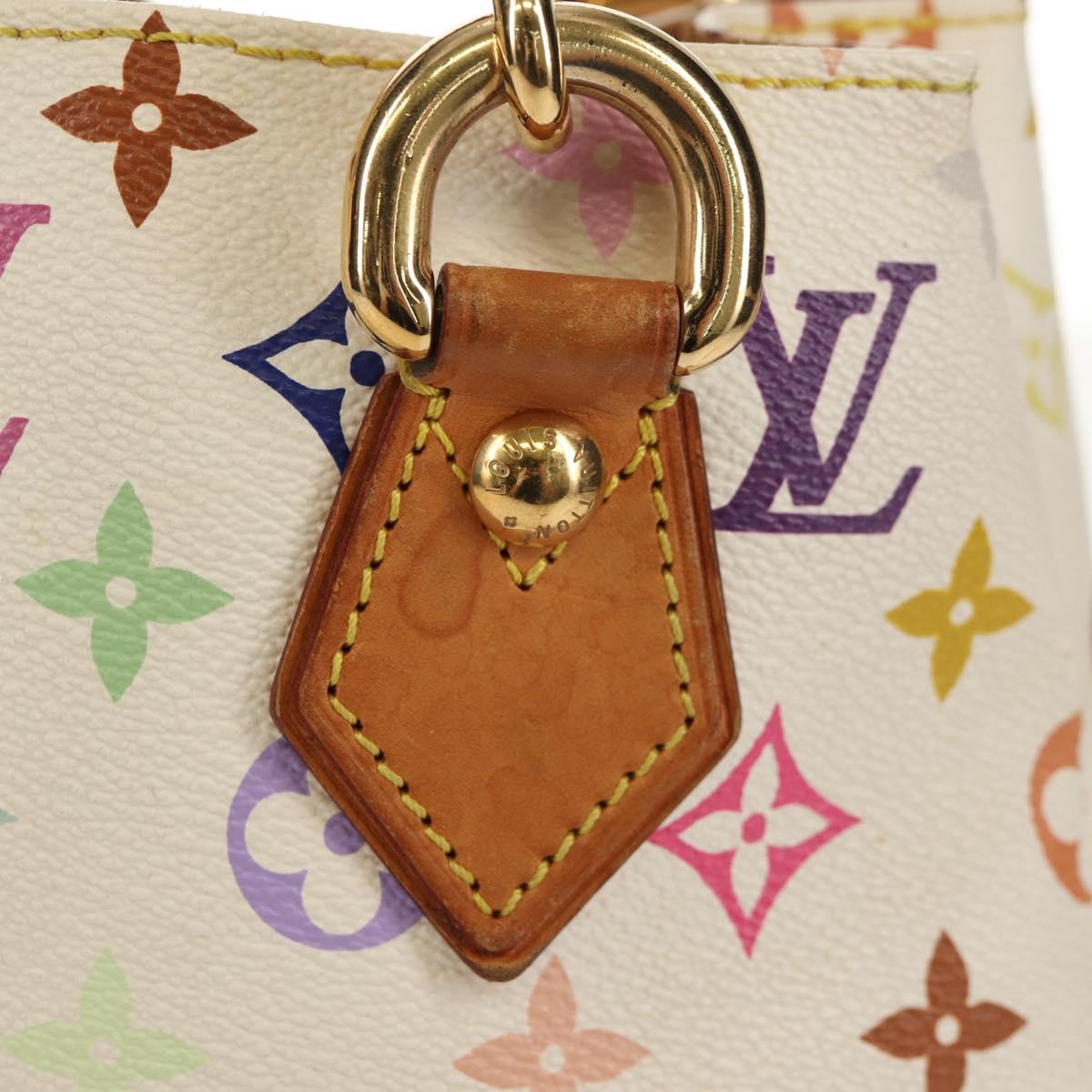 LOUIS VUITTON Monogram Multicolor Audra Hand Bag White M40047 LV Auth 142970