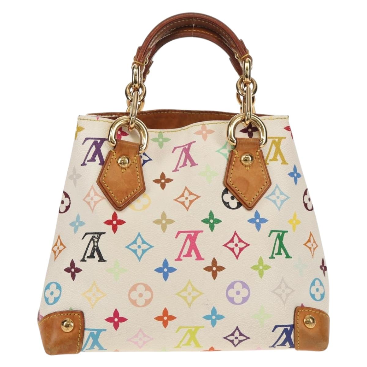 LOUIS VUITTON Monogram Multicolor Audra Hand Bag White M40047 LV Auth 142970