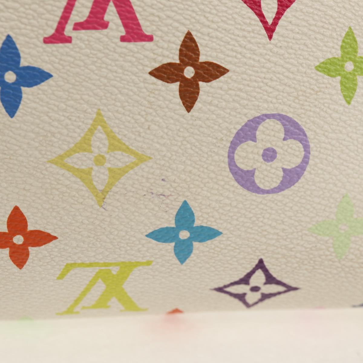 LOUIS VUITTON Monogram Multicolor Audra Hand Bag White M40047 LV Auth 142970