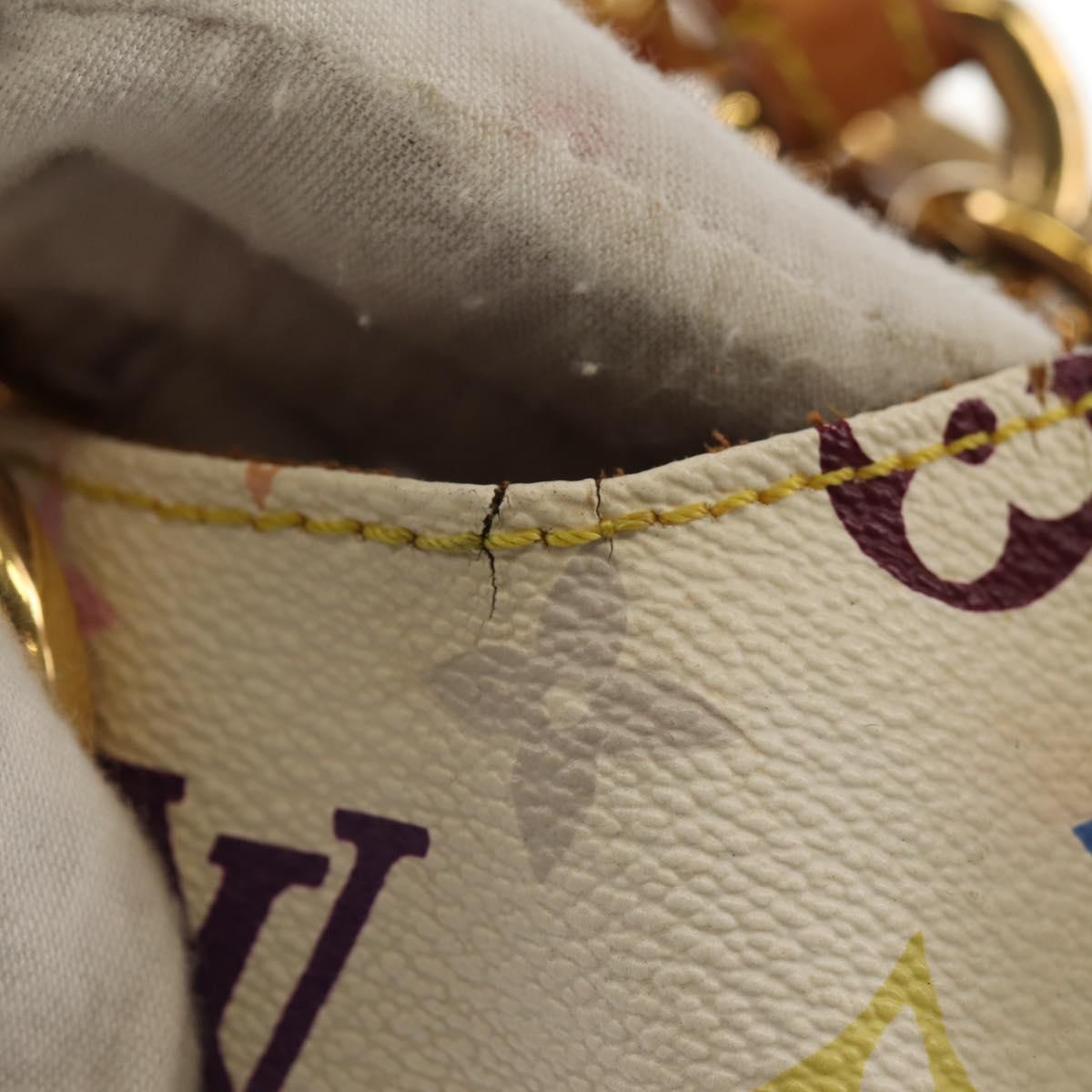 LOUIS VUITTON Monogram Multicolor Audra Hand Bag White M40047 LV Auth 142970