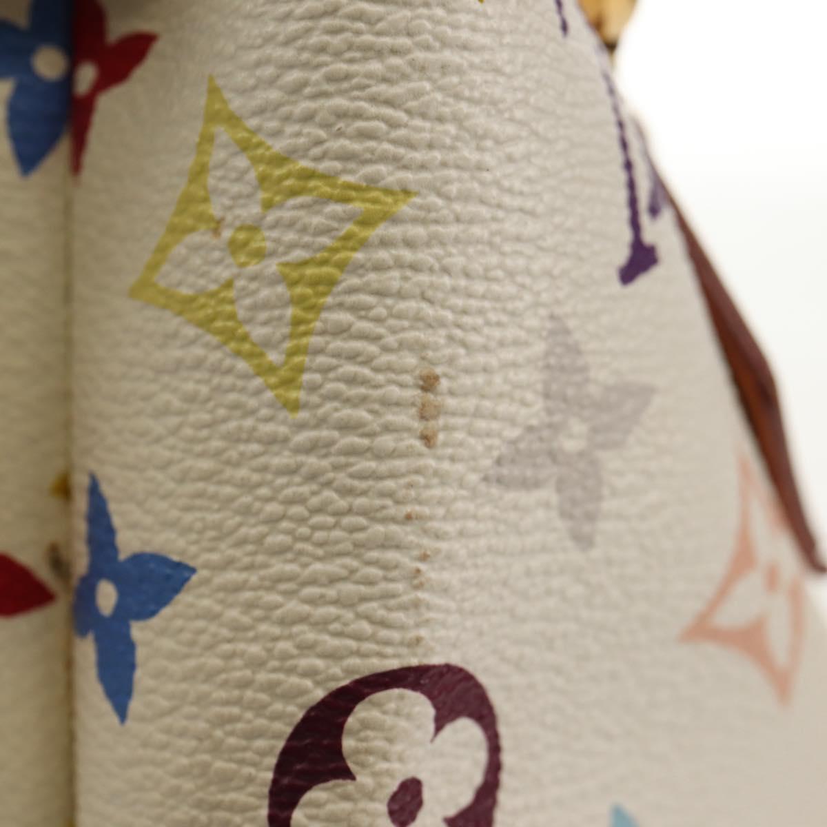 LOUIS VUITTON Monogram Multicolor Audra Hand Bag White M40047 LV Auth 142970