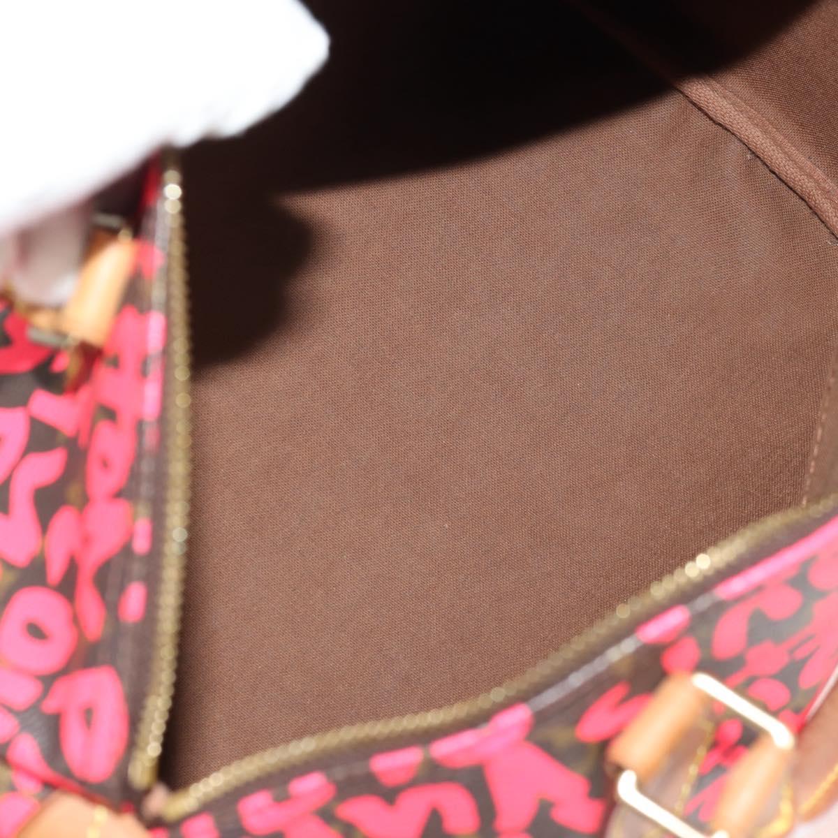 LOUIS VUITTON Monogram Graffiti Speedy 30 Hand Bag Pink M93704 LV Auth 142972V