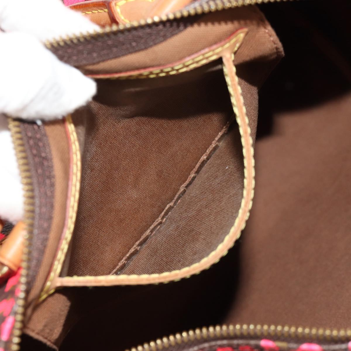 LOUIS VUITTON Monogram Graffiti Speedy 30 Hand Bag Pink M93704 LV Auth 142972V