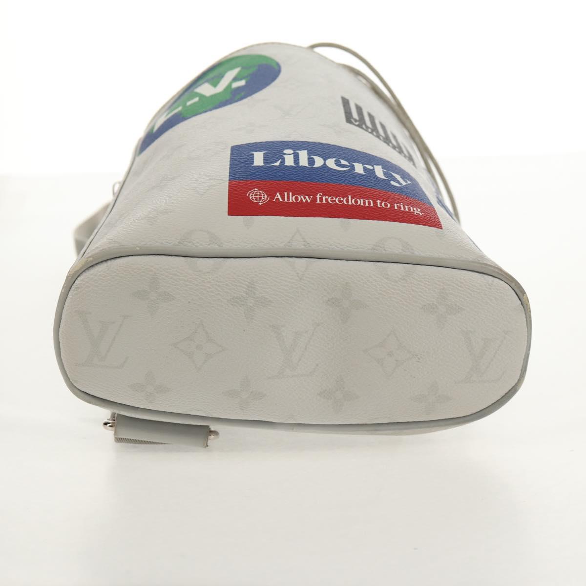 LOUIS VUITTON Monogram White Chalk Sling bag Bag Bron M44629 LV Auth 142973V