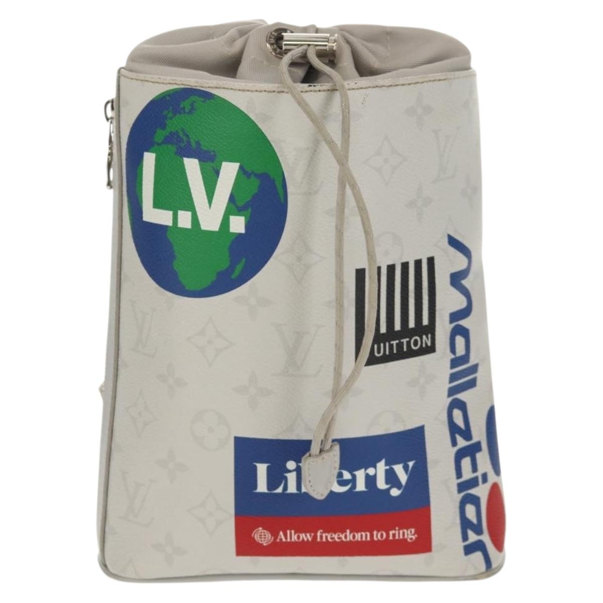 LOUIS VUITTON Monogram White Chalk Sling bag Bag Bron M44629 LV Auth 142973V